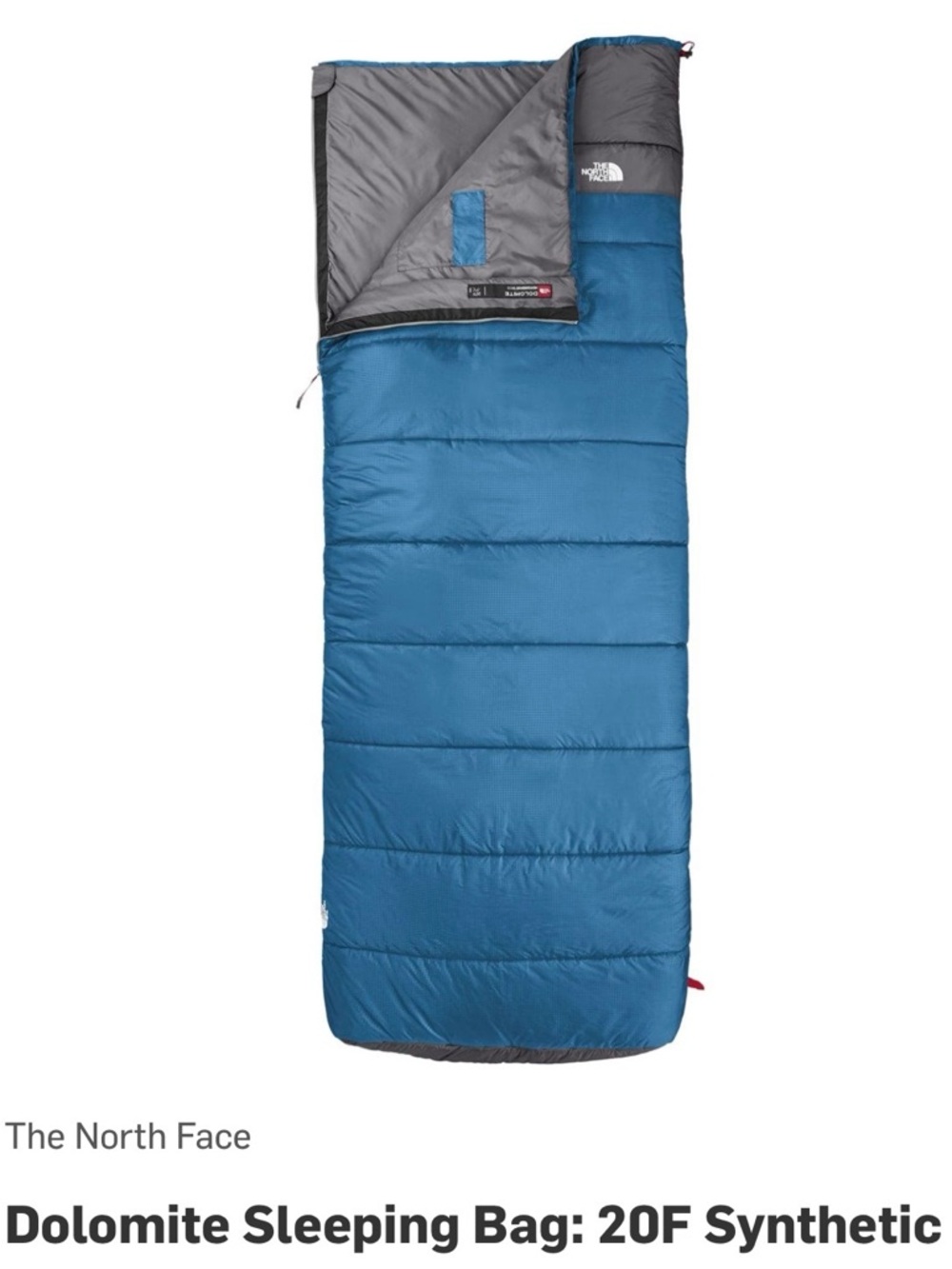 The North Face Dolomite Blue and Gray Men’s Sleeping Bag Size Long
